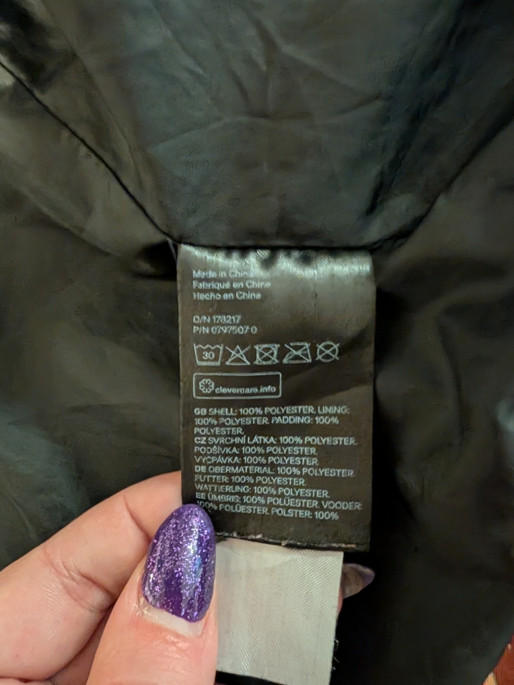 H&M Black Cropped Moto Jacket with Quilted Shoulders - Picture 4 of 6